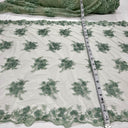 1 Yard Beaded Double Sided 3D Floral Lace Trimming 100% Polyester Net Mesh 21" Wide