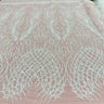 Beaded Lace Fabric on Polyester Net Mesh