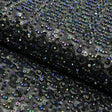 Prestige Beaded With Sequins Stretch Mesh Fabric - Black, White, 49/50" Width (1 Yard)