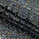 Beaded Sequin Stretch Mesh Fabric