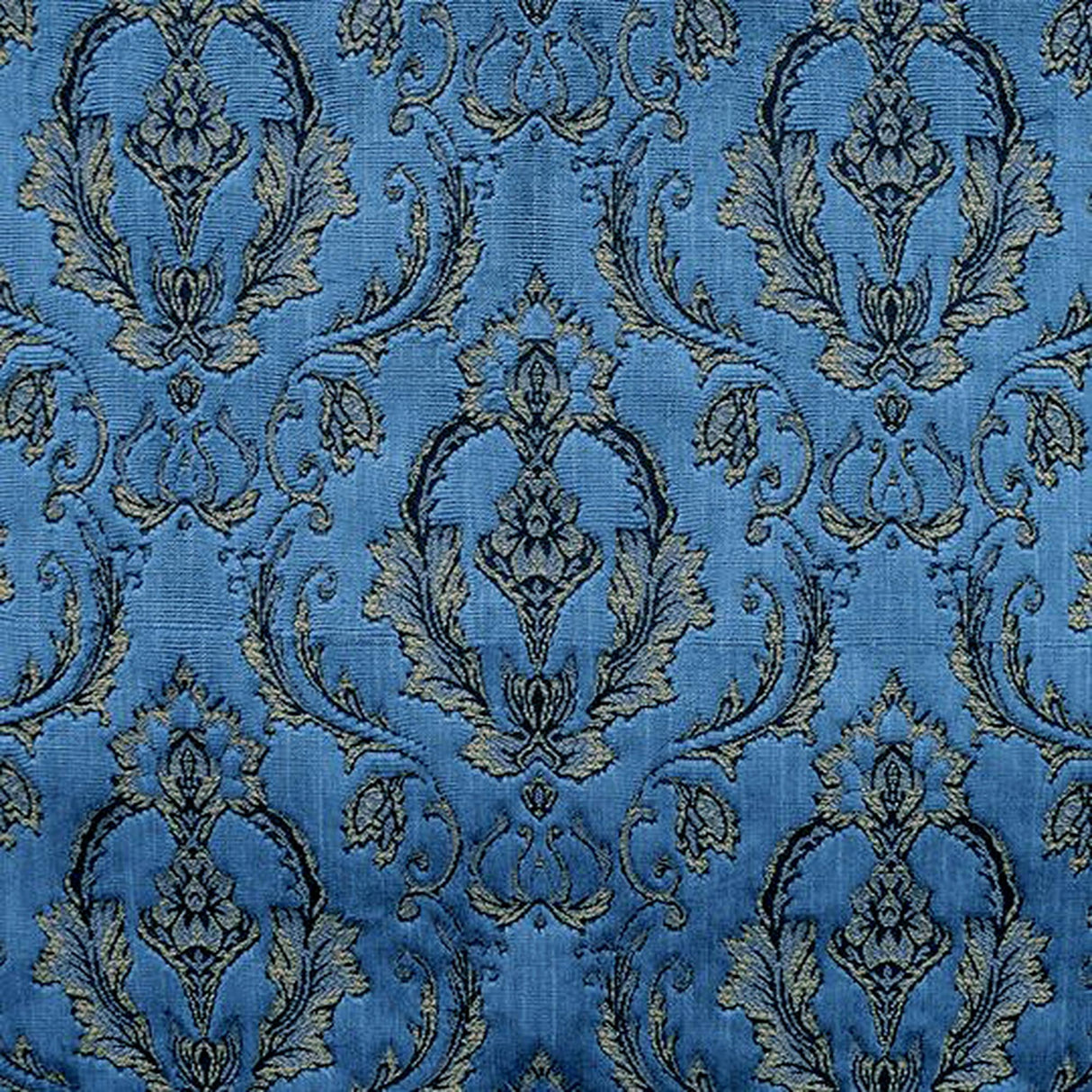 Beatrice Cut Velvet Damask Polyester Fabric - Royal, 55" Width (1 Yard)
