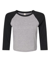 BELLA+CANVAS® Women’s Micro Rib 3/4 Raglan Baby Tee