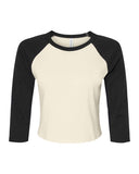 BELLA+CANVAS® Women’s Micro Rib 3/4 Raglan Baby Tee
