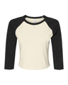 BELLA+CANVAS® Women’s Micro Rib 3/4 Raglan Baby Tee
