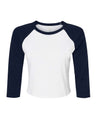 BELLA+CANVAS® Women’s Micro Rib 3/4 Raglan Baby Tee