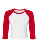 BELLA+CANVAS® Women’s Micro Rib 3/4 Raglan Baby Tee