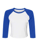 BELLA+CANVAS® Women’s Micro Rib 3/4 Raglan Baby Tee