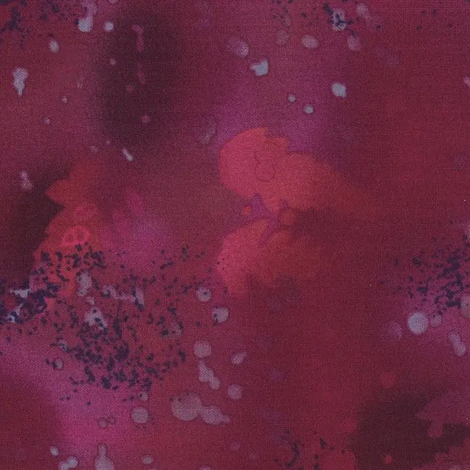 Cotton Wideback Fabric Red Raspberry Slush Fossil Fern 108"