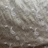 Bergamo Silk Fabric - Embroidered Floral, 54" Width (1 Yard)