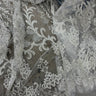 Beaded Lace Fabric on Polyester Net Mesh