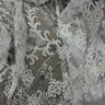 1 Yard Beaded Lace Fabric Embroidered on 100% Polyester Net Mesh