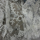 Beaded Lace Fabric on Polyester Net Mesh 51" Wide