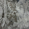Beaded Lace Fabric on Polyester Net Mesh 51" Wide