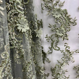 3D Floral Lace Embroidered Mesh