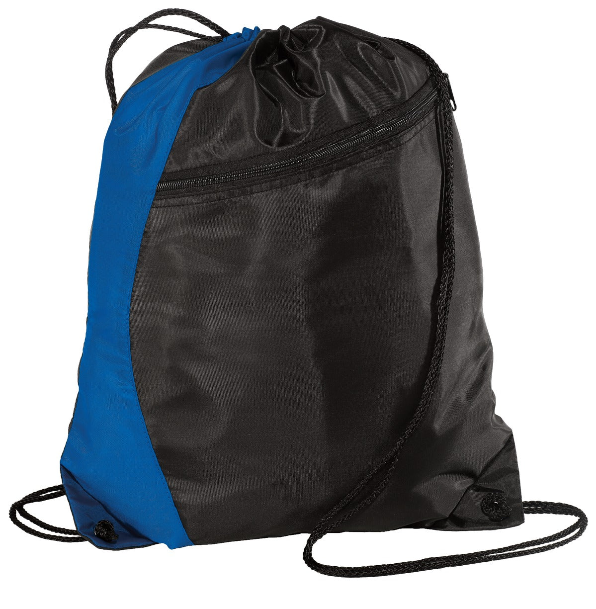Port Authority® Colorblock Cinch Pack with Zipper Pocket