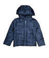 Boy's Zipper Hooded Puffer Jacket Polyester Fabric - Hooded, Water-Resistant, Navy, Black, Royal Blue, Red, D. Grey (1 Piece)