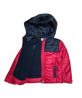 Boy's Zipper Hooded Puffer Jacket Polyester Fabric - Hooded, Water-Resistant, Navy, Black, Royal Blue, Red, D. Grey (1 Piece)