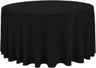 120 Inch Round White Premium Polyester Tablecloth for Wedding Banquet or Restaurant Use