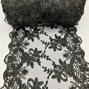 Sequin Lace Luxurious Fabric with Embroideries on Mesh by the Yard – Dresses, Gowns & Special Occasions 20" Width