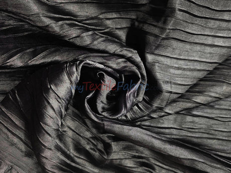 Italian Crush Satin Polyester Fabric - Solid Multiple Colors, 108" Width (1 Yard)