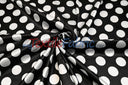 Polka Dot Charmeuse Satin Fabric - 58/60" Width, Multiple Colors, 1.5" Dots (1 Yard)