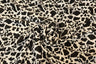 Black Calf Charmeuse Satin Fabric - Black Cow Print, 58/60" Width (1 Yard)