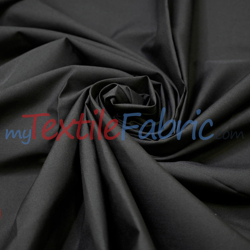 120 Inch Flame Retardant Black Cotton Sheeting Fabric - Black Solid Matte Finish, 120" Width (By The Yard)