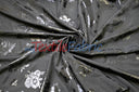 Floral Holographic Foil On Peachskin Polyester Fabric - Floral Holographic Foil, 60" Width (1 Yard)