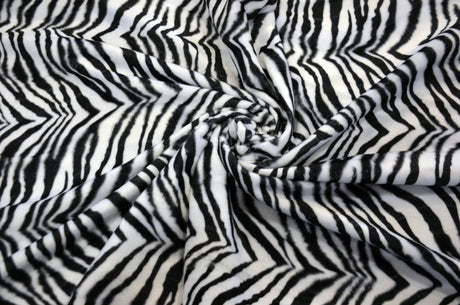 Velboa Faux Fur Polyester Fabric - White Black Zebra, White Black Cow, Gold Leopard, 60" Width (1 Yard)