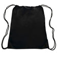 Drawstring Bag - Black Fabric - Black, 14" X 17" (1 Piece)
