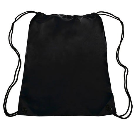 Drawstring Bag - Black Fabric - Black, 14" X 17" (1 Piece)