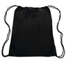 Drawstring Bag - Black Fabric - Black, 14" X 17" (1 Piece)