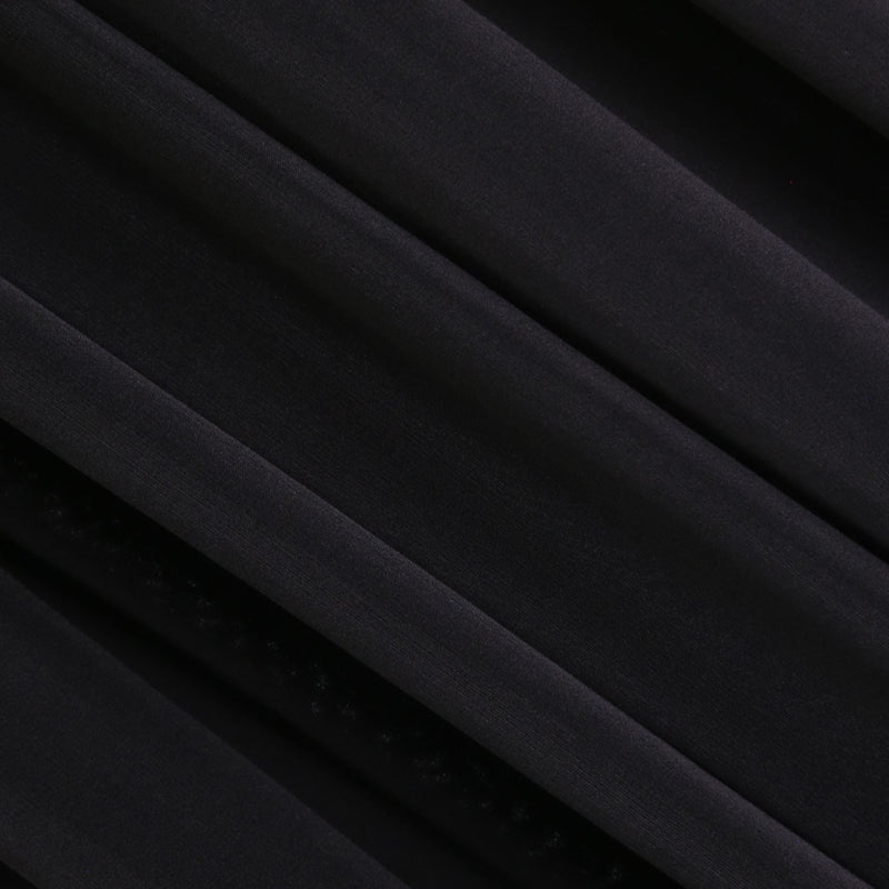 Black ITY Polyester Spandex Fabric
