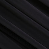 Black ITY Polyester Spandex Fabric