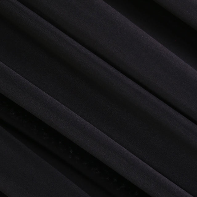 Black ITY Polyester Spandex Fabric