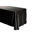 Black Crinkle Crushed Taffeta Rectangular Tablecloth 90 x 132″