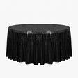 120″ Black Glitz Sequin Round Tablecloth