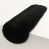 Faux Fur Table Runner Black