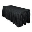 14 Ft. Hunter Black Accordion Pleat Bridal Satin Table Skirt