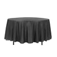 108″ Black Crinkle Crushed Taffeta Round Tablecloth