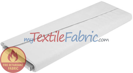 120 Inch Fire Retardant Bleached White Muslin Cotton Fabric - Bleached White, 120" Width (By The Yard)
