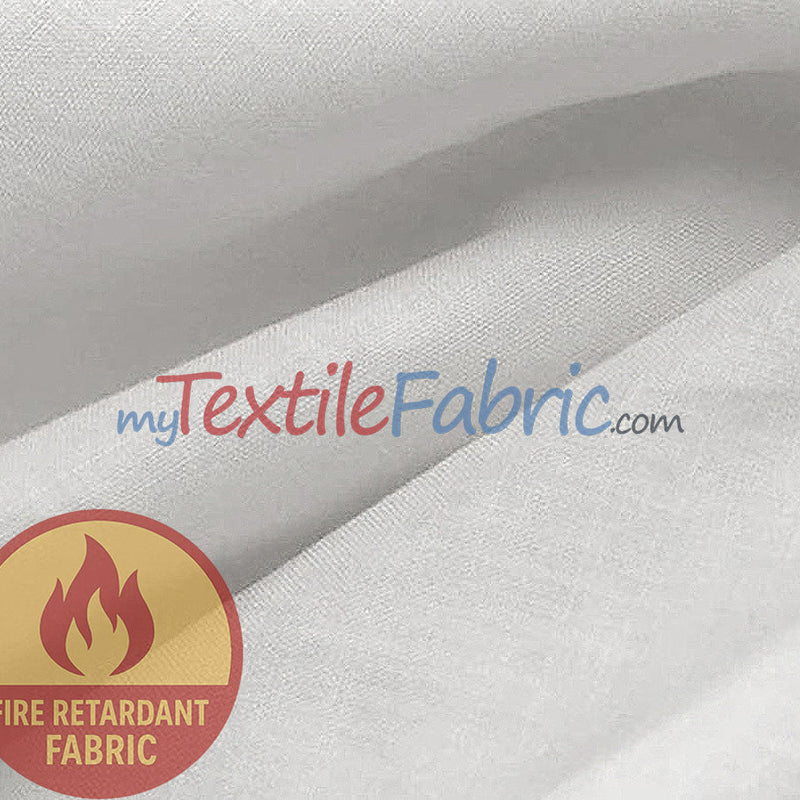 120 Inch Fire Retardant Bleached White Muslin Cotton Fabric - Bleached White, 120" Width (By The Yard)