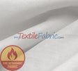 120 Inch Fire Retardant Bleached White Muslin Cotton Fabric - Bleached White, 120" Width (By The Yard)