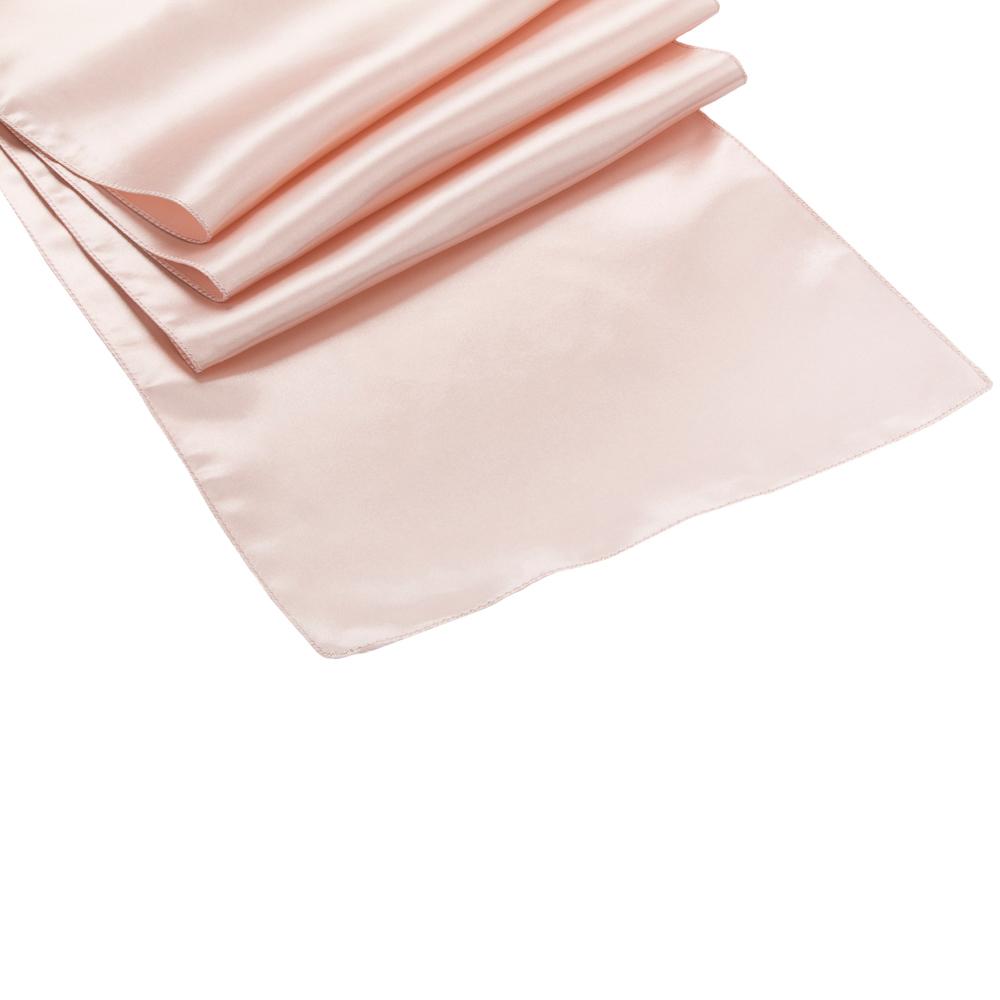 Blush Bridal Satin Table Runner