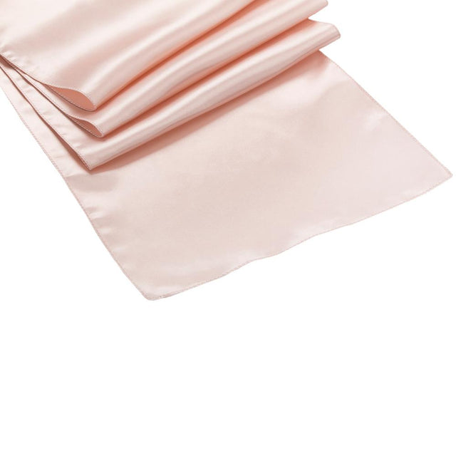 Blush Bridal Satin Table Runner