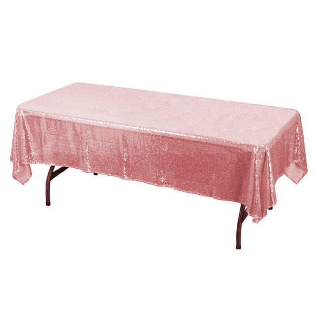 Blush Glitz Sequin Rectangular Tablecloth 60 x 108″