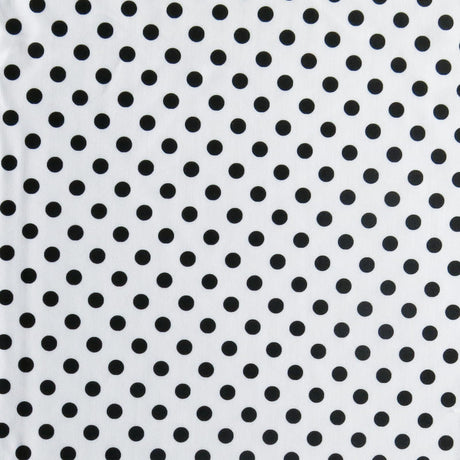 Swim Knit Black Eraser Polka Dots on White