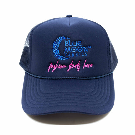 Fashion Trucker Hat - Dark Navy Mesh Back, Snap Closure (1 Piece)