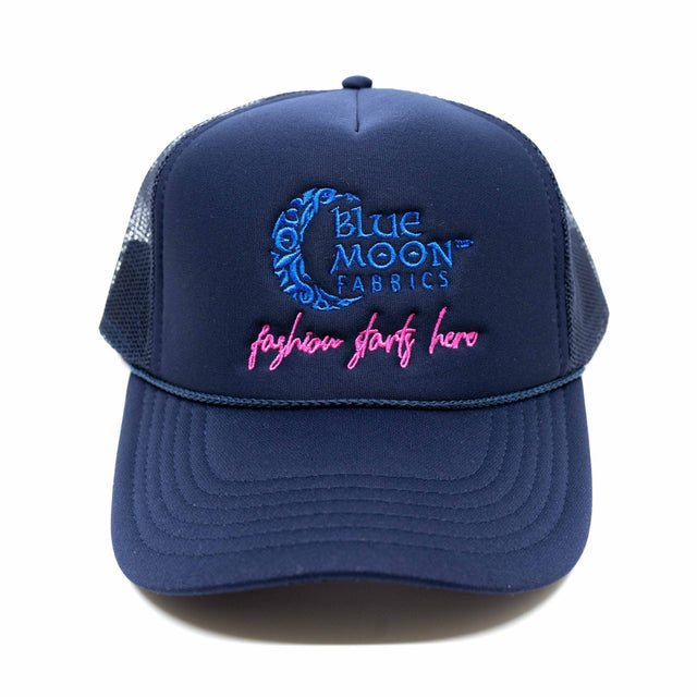 Fashion Trucker Hat - Dark Navy Mesh Back, Snap Closure (1 Piece)