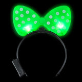 Light-Up Polka Dot Bow Headband (1 DZ)